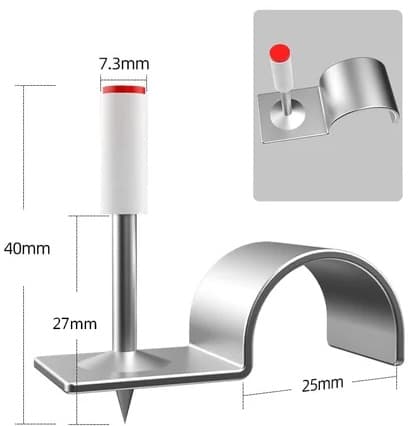 პნევმო ლურსმანი სამაგრით 25მმ 100ცალი